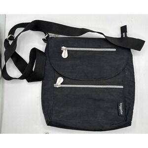 Baggallini Crossbody Bag Black Nylon Casual Lightweight Pockets Travel Vacation